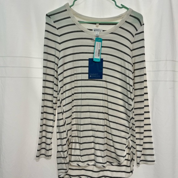 Stripped white/grey tunic - Picture 1 of 3